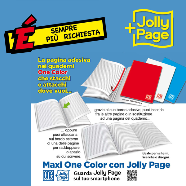 Maxiquaderno One Color - A4 - punto metallico - quadretto 10 mm - 20 fogli - 80 gr - copertina PPL - Blasetti - Image 2