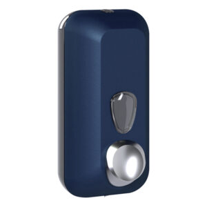 Dispenser Soft Touch per sapone liquido - 10,2x9x21,6 cm - capacitA' 0,55 L - azzurro - Mar Plast