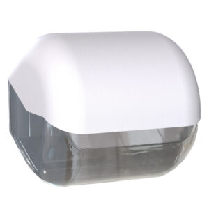 Dispenser Soft Touch di carta igienica - 15x14,8x14 cm - plastica - bianco - Mar Plast