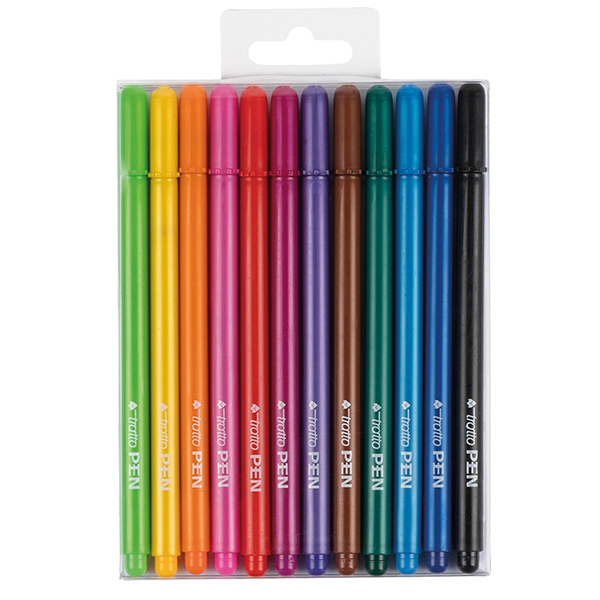 Pennarello fineliner Tratto Pen - tratto 0,5mm - colori assoriti - Tratto - busta 12 pennarelli