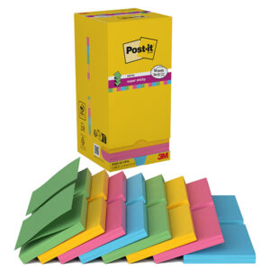Blocchetto Post it  Super Sticky Z Notes - R-330-SS-VP16 - per dispenser - 76 x 76 mm - 90 fogli - Post it  - conf. 16 blocchi