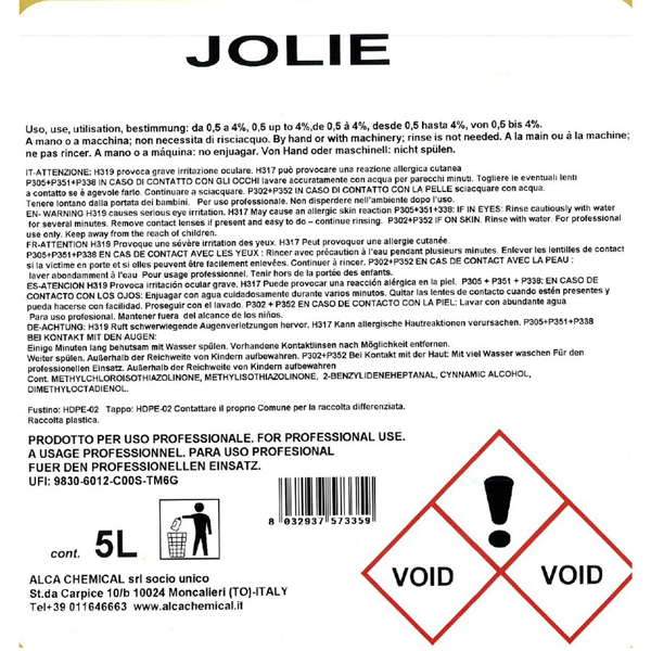 Detergente per pavimenti Jolie - floreale/speziato - Alca - tanica da 5 L - Image 2
