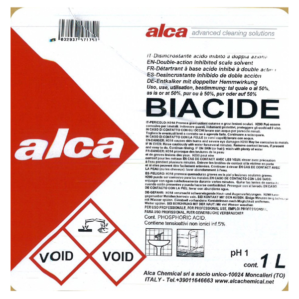 Disincrostante Biacide - Alca - flacone da 1 L - Image 2