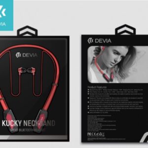 Auricolari Bluetooth Sport con Archetto Magnetico Rosso