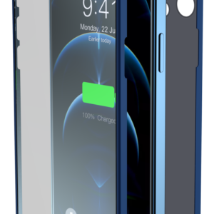 Cover & Vetro Totale protezione per iPhone 12 Blu