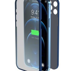 Cover & Vetro Totale protezione per iPhone 12 Pro Max Blu
