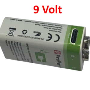 Batterie 9V Ricaricabili USB‑C 3700mWh – Confezione da 2