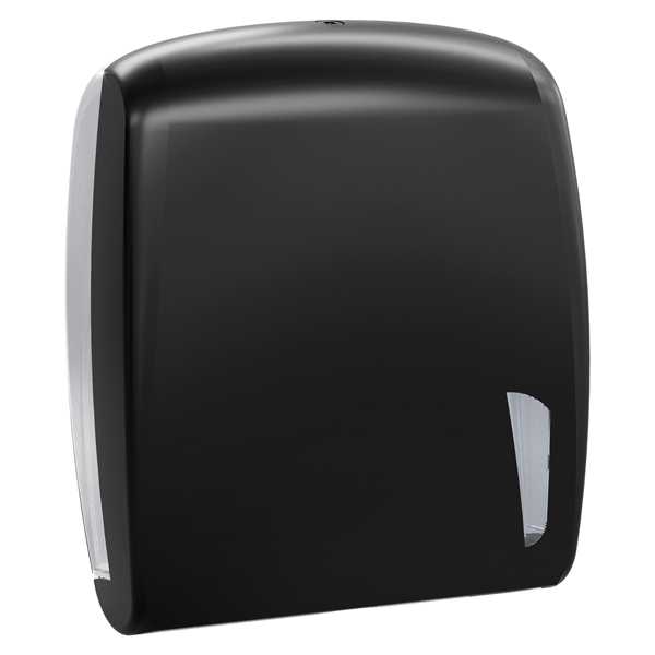 Dispenser asciugamani Skin carbon - piegati a C e Z - 34,5 x 11,2 x 30,6 cm - 450 fogli - nero - Mar Plast