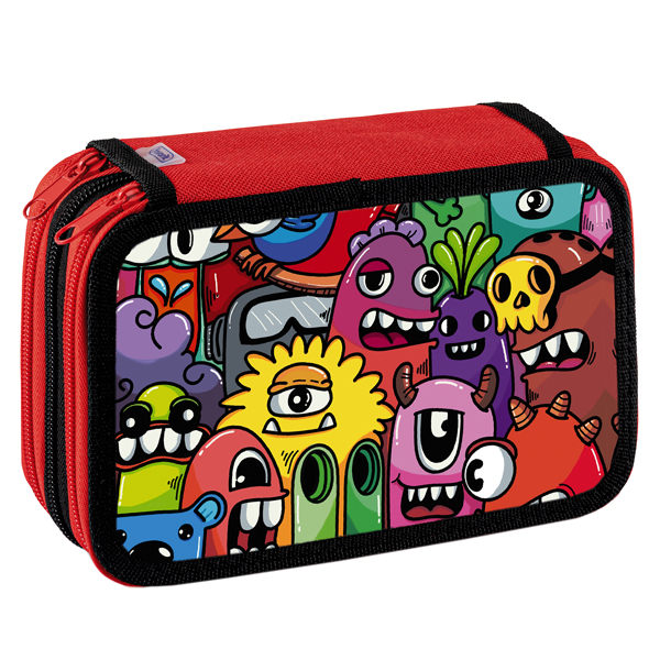 Astuccio 3 Zip Fantasy - 13 x 20 x7,5 cm - colori assortiti - Favorit - Image 5