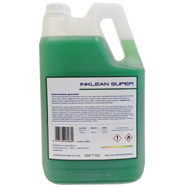 Detergente sgrassatore Inklean Super - menta - 5kg - Livrex - Image 2