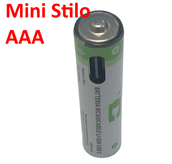 Batterie AAA Ricaricabili USB‑C 1.5V 356mAh – Confezione da 4