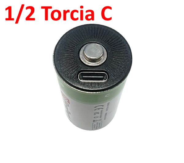 Batterie C Ricaricabili USB‑C 1.5V 4200mAh – Confezione da 2