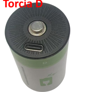 Batterie D Ricaricabili USB‑C 1.5V 4200mAh – Confezione da 2