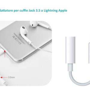 Adattatore per Audio Jack 3,5 a Apple Lightning iPhone