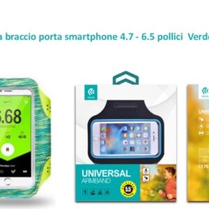 Fascia da braccio porta smartphone 4.7 - 6.5 pollici Verde