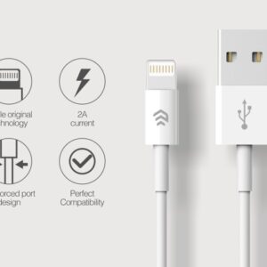 Cavo Dati Carica Lightning iPhone e iPad IOS 1 metro Bianco