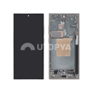 Galaxy S24 Ultra (S928B) Display a schermo intero grigio titanio con cornice
