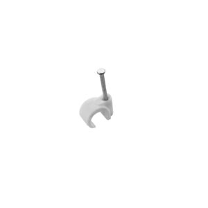 Clip con chiodini con fermacavo a uncino 5-7mm 100pz