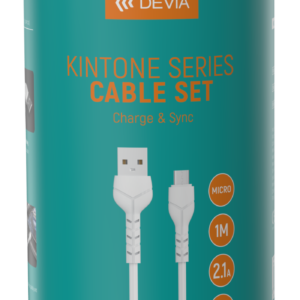 30 Cavi bulk in Barattolo V2 Micro-Usb 5V 2.1A Bianchi