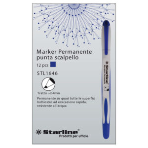 Marcatore permanente Starline - punta a scalpello da 2,00-4,00mm - blu - Starline