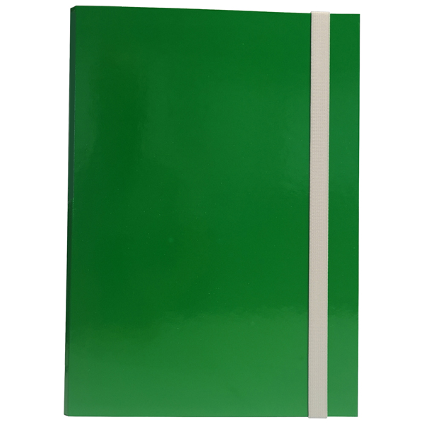 Cartella progetto - con elastico - dorso 3 cm - verde - Starline