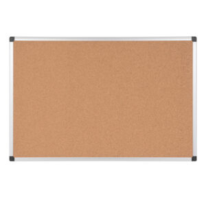Lavagna - 45 x 60 cm - superficie in sughero - cornice in alluminio - Starline