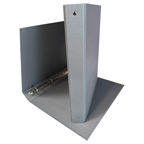 Raccoglitore King - 4 anelli tondi 30 mm - dorso 4 cm - 22x30 cm - rivestimento in PPL - grigio - Starline