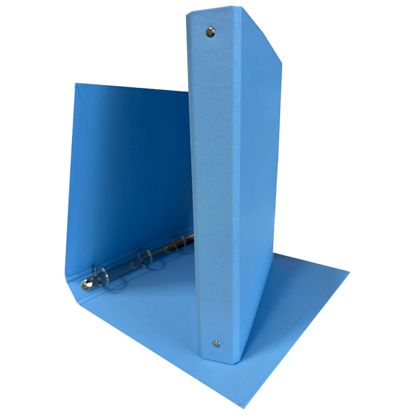 Raccoglitore King - 4 anelli tondi 30 mm - dorso 4 cm - 22x30 cm - rivestimento in PPL - azzurro - Starline