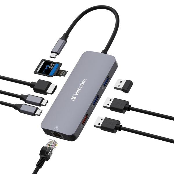 Verbatim - USB-C Pro Multiport Hub 9 Port - 32152 - Image 2