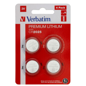 Verbatim - Blister 4 MicroPile a pastiglia CR2025 - litio - 49532 - 3V