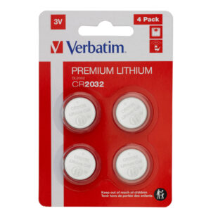 Verbatim - Blister 4 MicroPile a pastiglia CR2032 - litio - 49533 - 3V