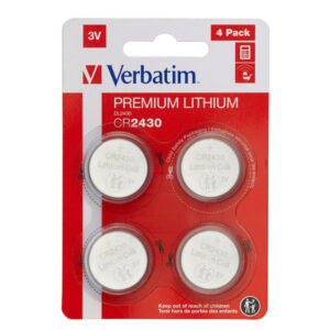 Verbatim - Blister 4 MicroPile a pastiglia CR2430 - litio - 49534 - 3V