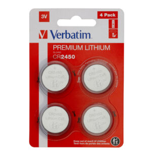 Verbatim - Blister 4 MicroPile a pastiglia CR2450 - litio - 49535 - 3V