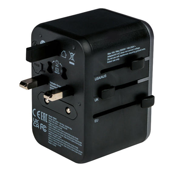 Verbatim - Adattatore da viaggio UTA-04 PD61W / QC / 3xUSB / 2xType-C - Image 2