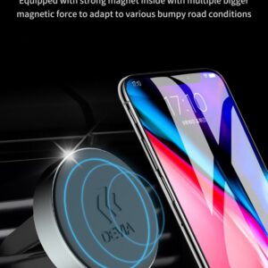 Circle Supporto par auto da bocchetta aria magnetico Nero