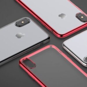 Cover Glitter soft con bordo Nero per iPhone Xr 6.1