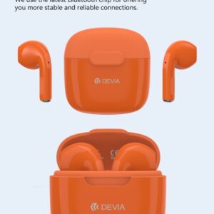 Auricolari Devia TWS-K1 Bluetooth 5.3 EM057 Arancio