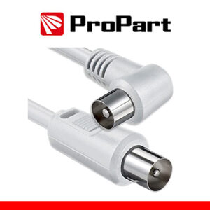 Cavo antenna TV IEC 2M SP dr. -SP 90° BIANCO
